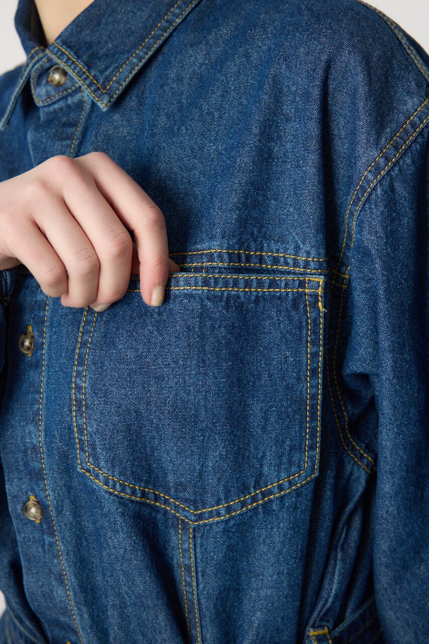 RODEO CROWNS「デニムフレアマキシワンピース」|ワンピース|