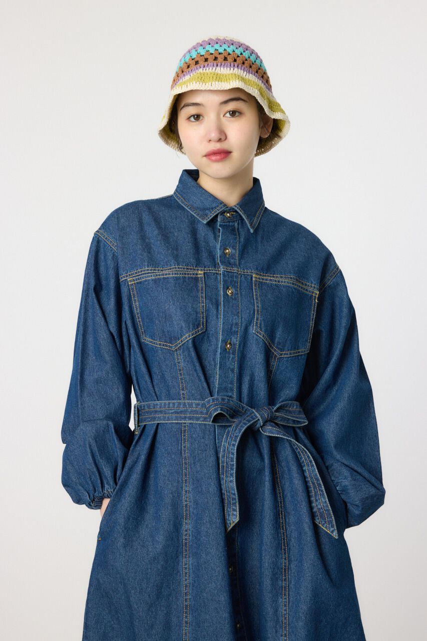 RODEO CROWNS「デニムフレアマキシワンピース」|ワンピース|