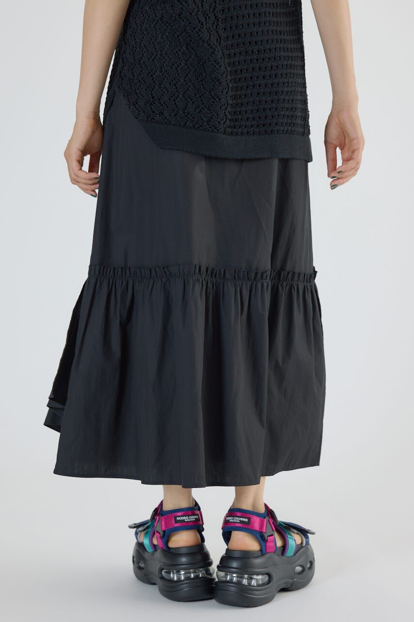 RODEO CROWNS「アシンメトリーギャザースカート」|スカート|