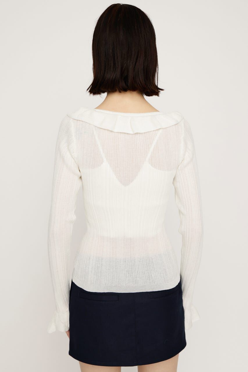 SLY「FRONT FRILL KNIT トップス」|ニット・セーター|