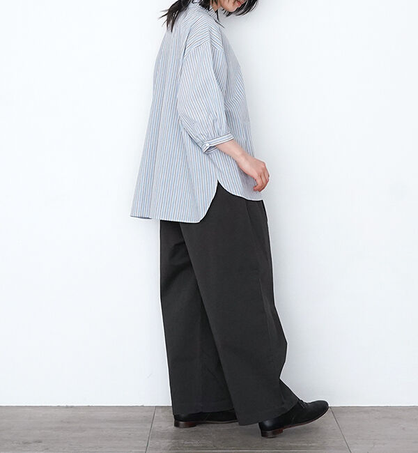 休日と詩「小さなポケットと襟のシャツ"7分袖"」|シャツ・ブラウス|