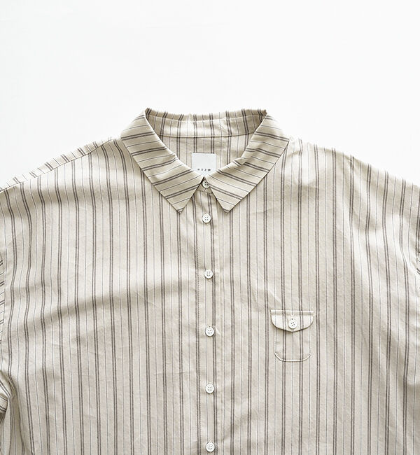 休日と詩「小さなポケットと襟のシャツ"7分袖"」|シャツ・ブラウス|