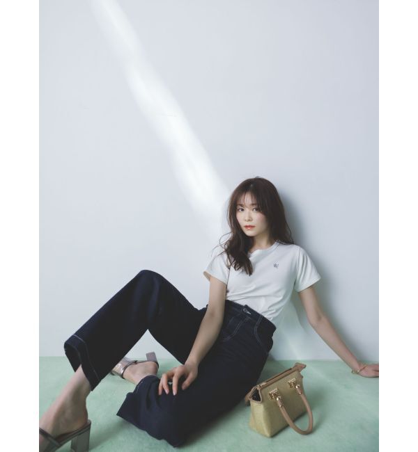 dazzlin「【久間田琳加コラボ】バックエンブロイダリーストレートデニムパンツ」|デニム|