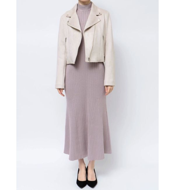 MERCURYDUO「フェイクスエードコンパクトライダースジャケット」|ライダースジャケット|