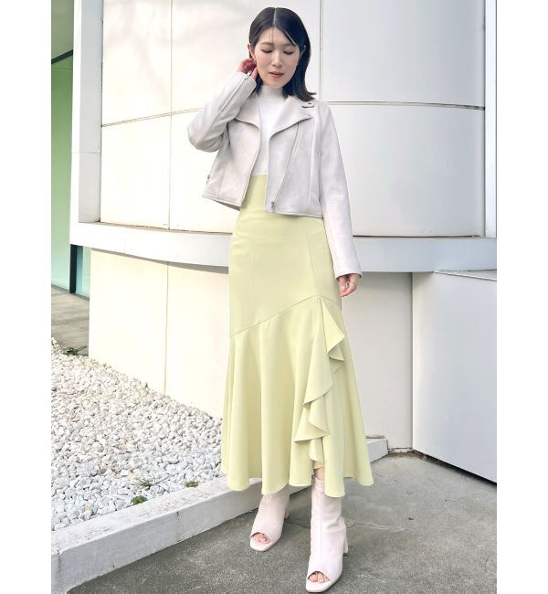 MERCURYDUO「フェイクスエードコンパクトライダースジャケット」|ライダースジャケット|