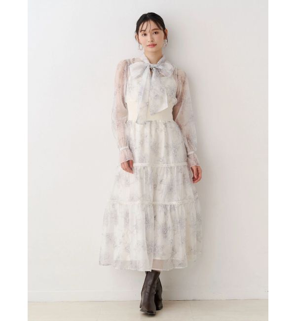 MERCURYDUO「トワルドジュイボウタイウエストリブワンピース」|ワンピース|