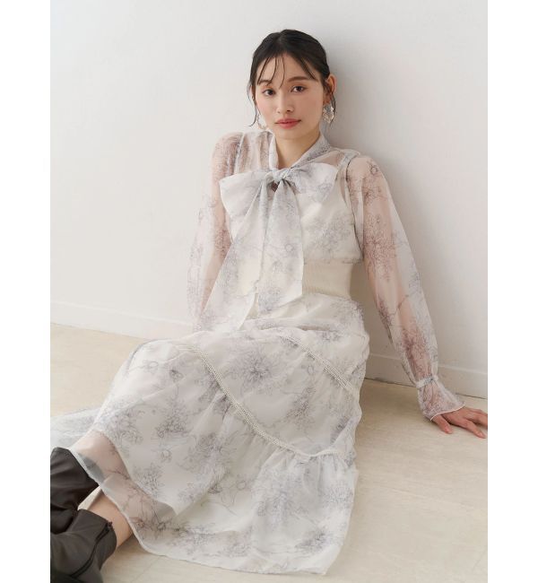 MERCURYDUO「トワルドジュイボウタイウエストリブワンピース」|ワンピース|