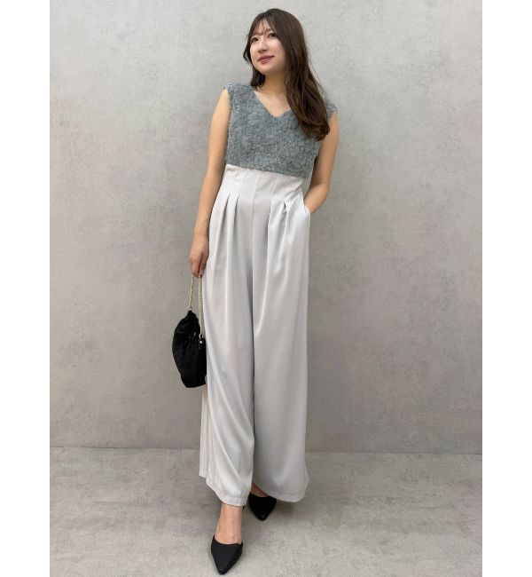 MERCURYDUO「チュールフリルドッキングロンパース」|ドレス|