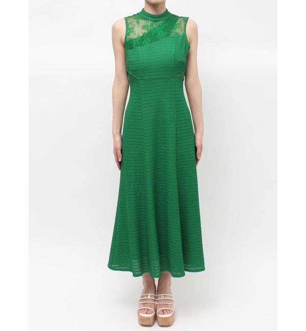 MERCURYDUO「レースブロッキングカットワンピース」|ワンピース|