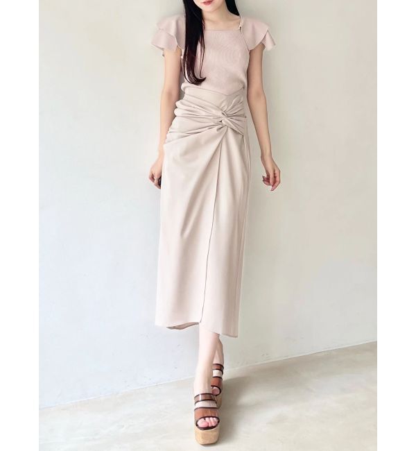 MERCURYDUO「ツイストアシメナロースカート」|スカート|