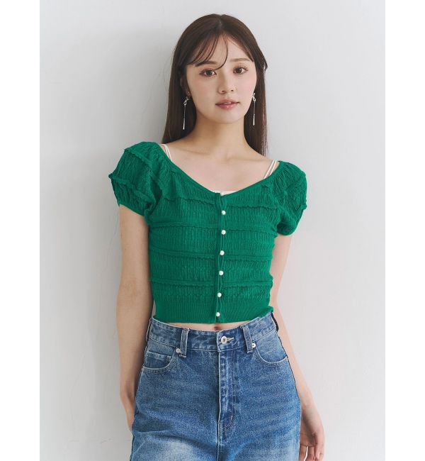 MERCURYDUO「スカシアミカーデニット」|カーディガン|