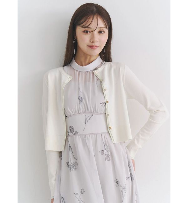 MERCURYDUO「UVカット加工クルーネックカーディガン」|カーディガン|オフホワイト