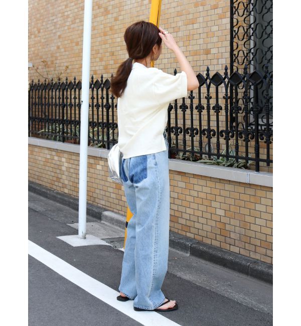 Ungrid「リメイクデザインルーズデニム」|デニム|