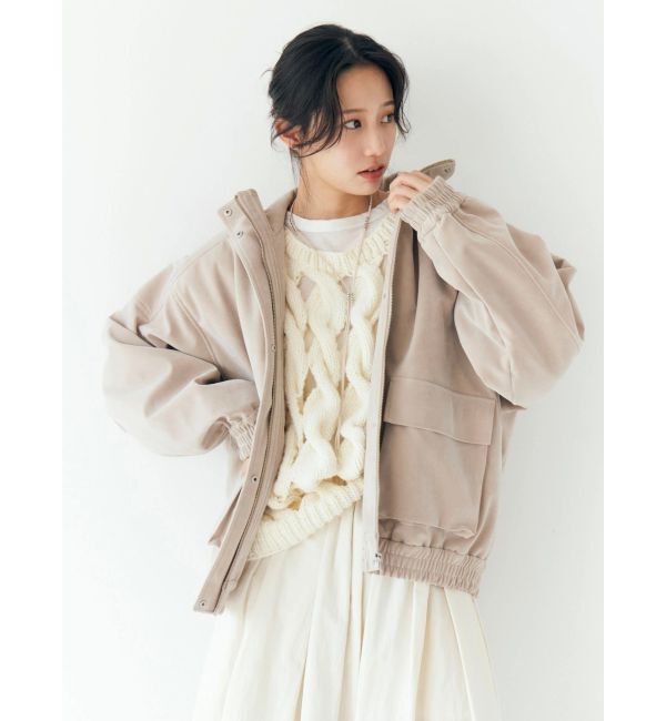 Ungrid「フェイクスウェードブルゾン」|ブルゾン・スタジャン|