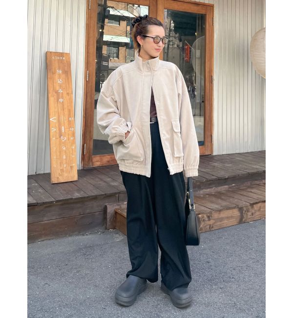 Ungrid「フェイクスウェードブルゾン」|ブルゾン・スタジャン|