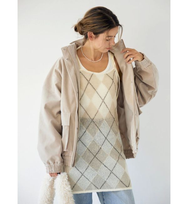 Ungrid「フェイクスウェードブルゾン」|ブルゾン・スタジャン|