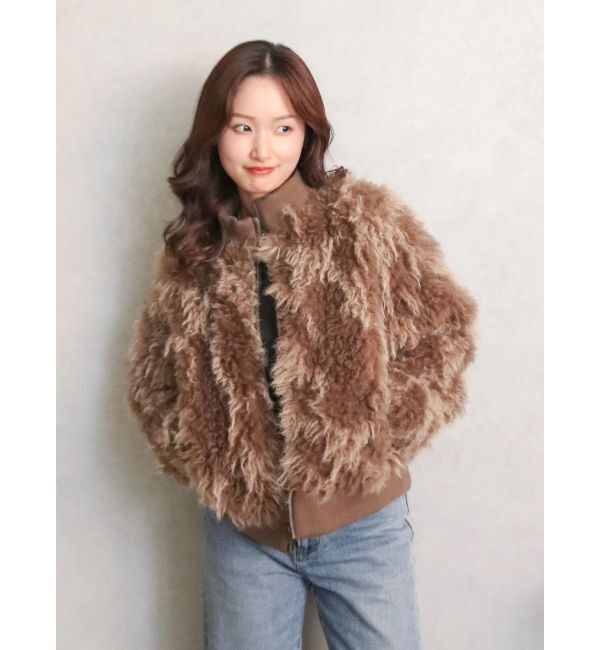 Ungrid「ミックスファーショートブルゾン」|ブルゾン・スタジャン|