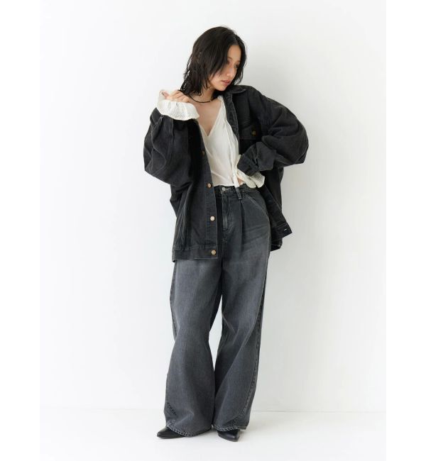 Ungrid「ビッグシルエットデニムジャケット」|ブルゾン・スタジャン|