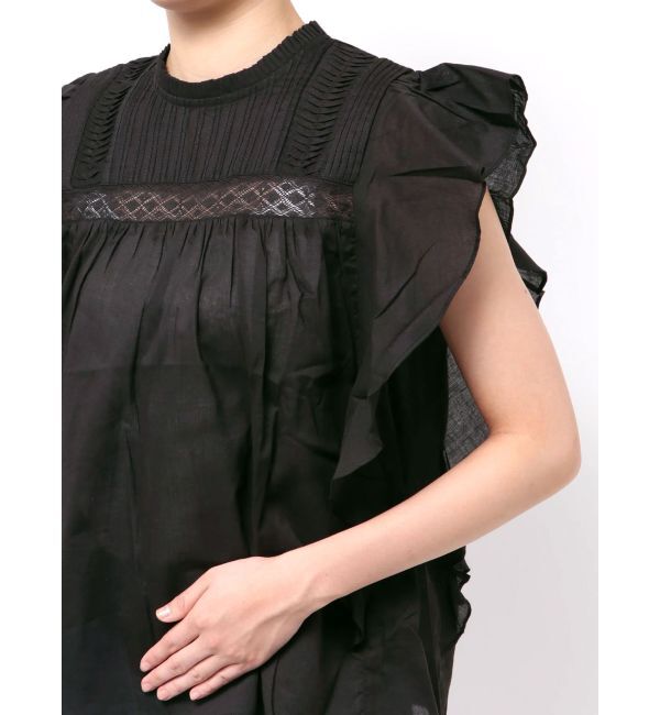 Ungrid「コットンノースリフリルブラウス」|シャツ・ブラウス|