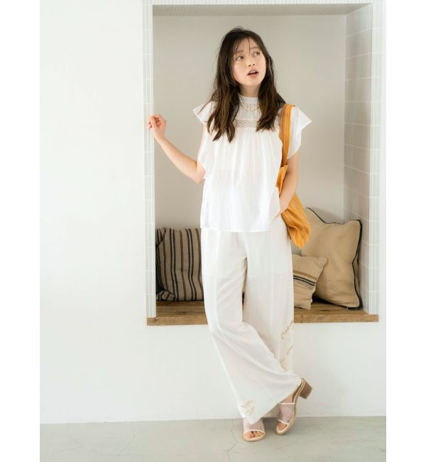 Ungrid「コットンノースリフリルブラウス」|シャツ・ブラウス|