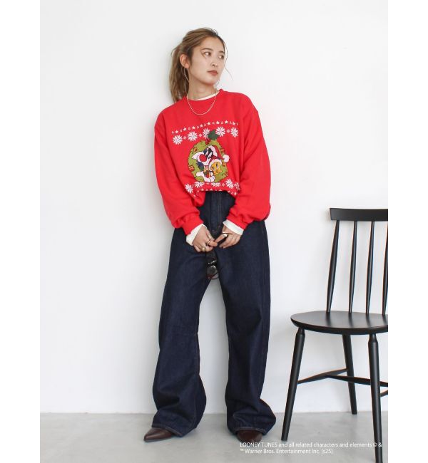 Ungrid「クリスマスプリントスウェット」|スウェット・ジャージ|