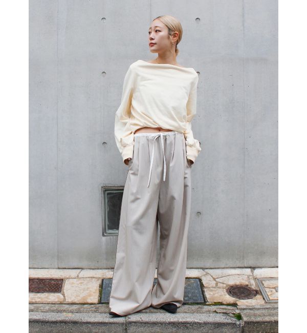 Ungrid「タックオフショルスウェット」|スウェット・ジャージ|