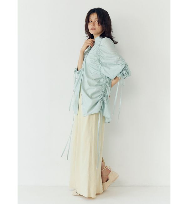 Ungrid「ギャザーデザインルーズシャツ」|シャツ・ブラウス|