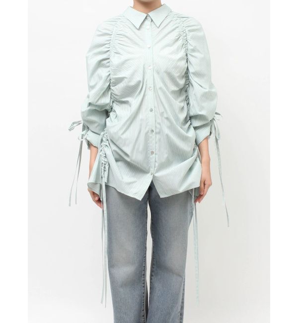 Ungrid「ギャザーデザインルーズシャツ」|シャツ・ブラウス|