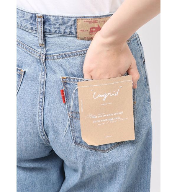 Ungrid「ハイウエストオーガニックコットンルーズデニム」|デニム|