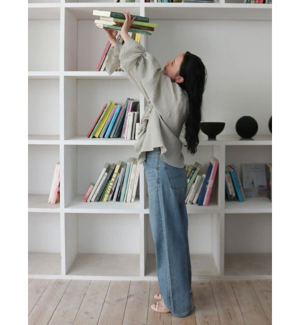 Ungrid「ハイウエストオーガニックコットンルーズデニム」|デニム|