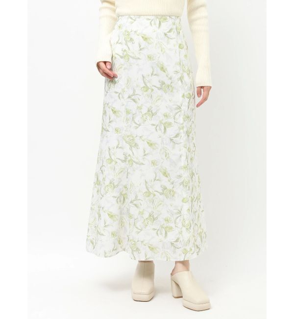 LAGUNAMOON「楊柳フラワーナローフレアスカート」|スカート|