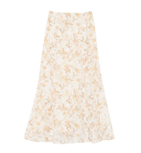 LAGUNAMOON「楊柳フラワーナローフレアスカート」|スカート|