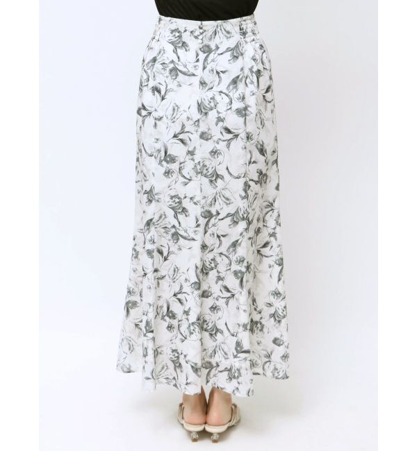LAGUNAMOON「楊柳フラワーナローフレアスカート」|スカート|