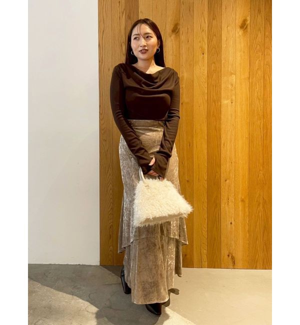 LAGUNAMOON「シアーベロアティアードスカート」|スカート|