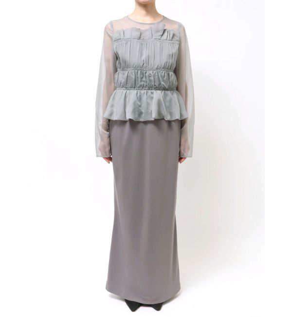 LAGUNAMOON「LADYシフォンペプラムドレス」|ドレス|