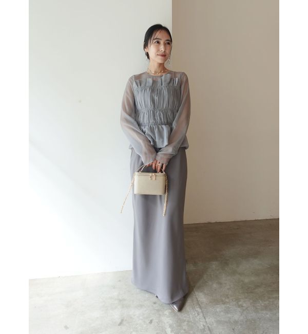 LAGUNAMOON「LADYシフォンペプラムドレス」|ドレス|