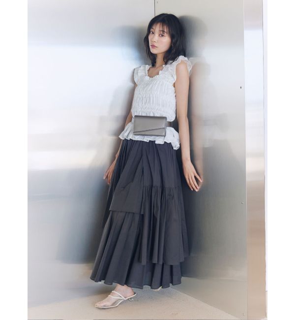 LAGUNAMOON「シアーチェックシャーリングブラウス」|シャツ・ブラウス|