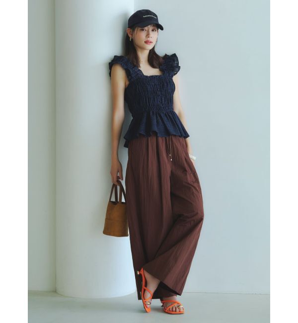 LAGUNAMOON「シアーチェックシャーリングブラウス」|シャツ・ブラウス|