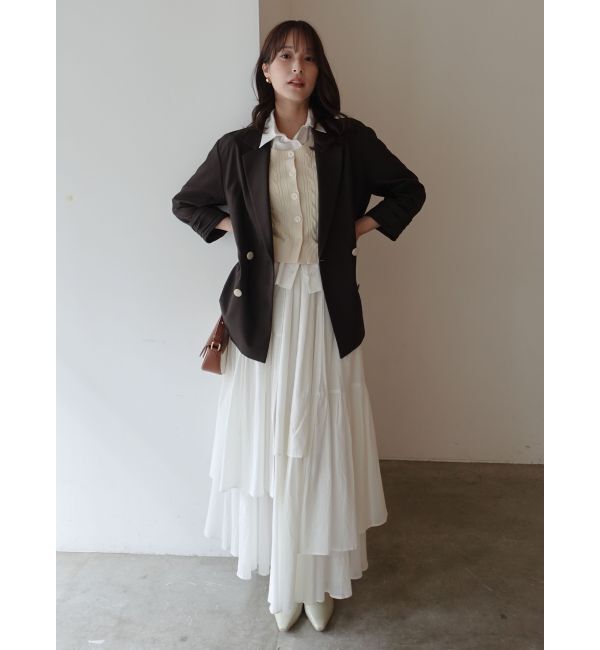 LAGUNAMOON「アシメティアードコットンスカート」|スカート|
