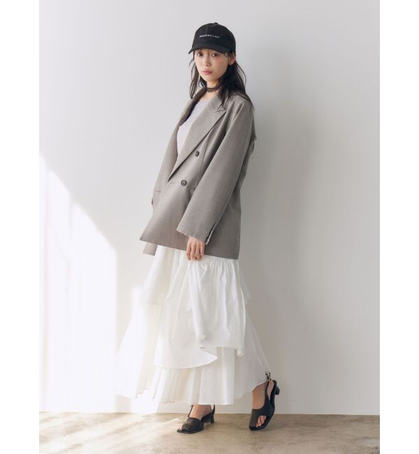 LAGUNAMOON「アシメティアードコットンスカート」|スカート|