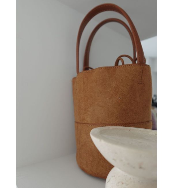 LAGUNAMOON「【VELETTO】フェイクスウェードバッグ」|ハンドバッグ|キャメル