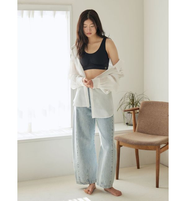 LAGUNAMOON「セミワイドカーブデニムパンツ」|デニム|