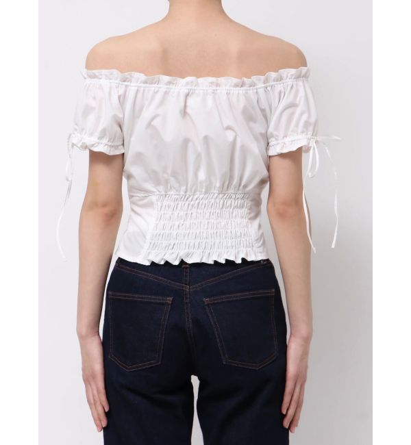 EVRIS「フロントジップリボンオフショルブラウス」|シャツ・ブラウス|