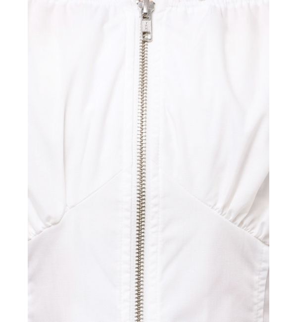 EVRIS「フロントジップリボンオフショルブラウス」|シャツ・ブラウス|