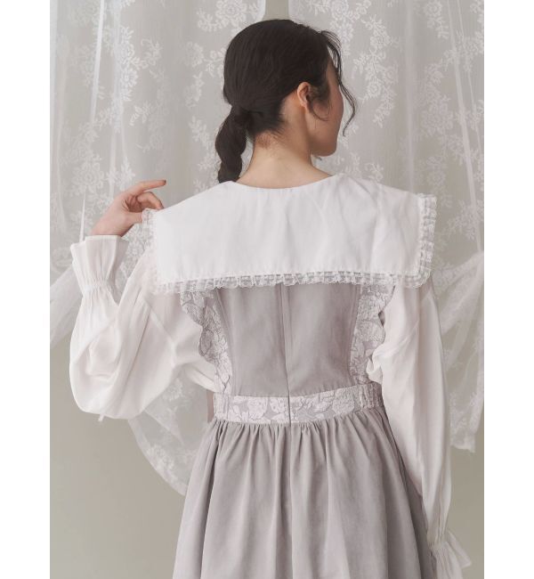 merry jenny「サテンフリルブラウス」|シャツ・ブラウス|