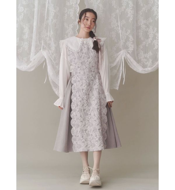 merry jenny「サテンフリルブラウス」|シャツ・ブラウス|