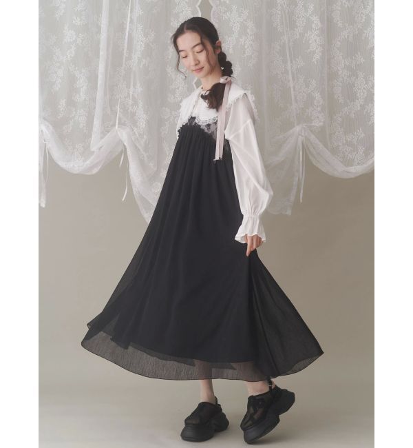 merry jenny「サテンフリルブラウス」|シャツ・ブラウス|