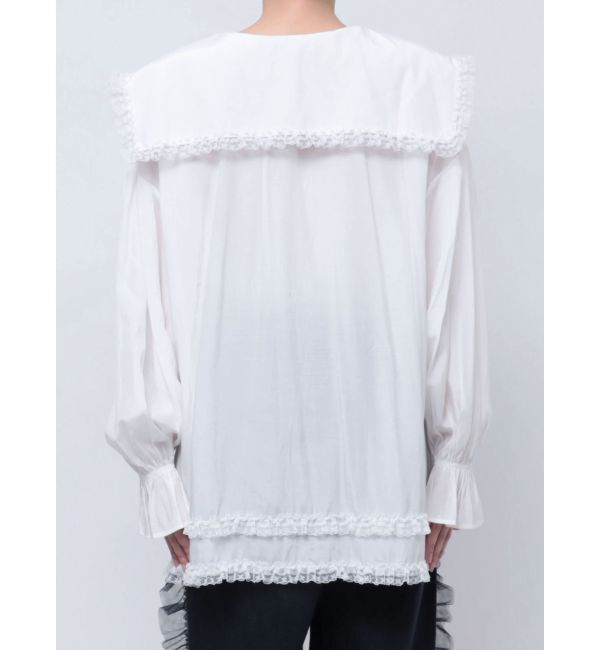 merry jenny「サテンフリルブラウス」|シャツ・ブラウス|