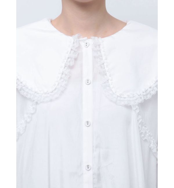merry jenny「サテンフリルブラウス」|シャツ・ブラウス|