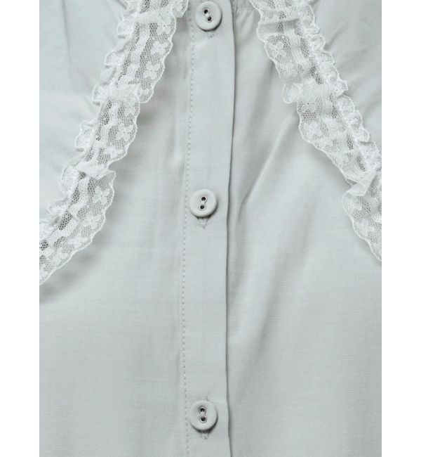 merry jenny「サテンフリルブラウス」|シャツ・ブラウス|